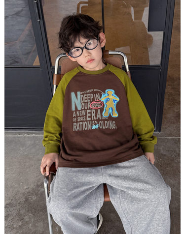 배색 래글런 롱슬리브 티셔츠 R19930