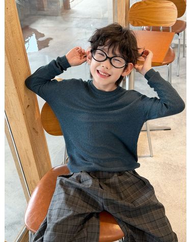 아이보리 하이넥 니트 이너 티셔츠 R19940