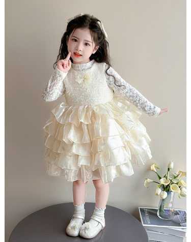 아이보리 케이크 튤 원피스 R20201