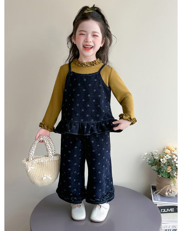 도트 뷔스티에 데님 삼종 세트 R20501