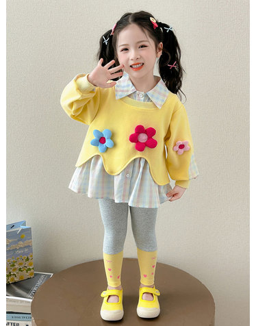플뢰르 아플리케 스웨트 레깅스 세트 R20494