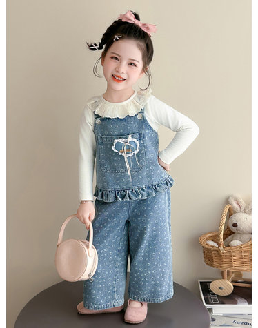 데님 뷔스티에 이너 와이드 삼종 세트 R20538