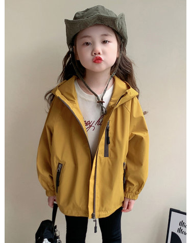 머스타드 후드 바람막이 자켓 R20562