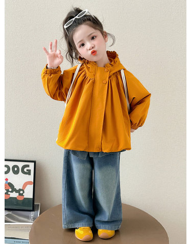 오렌지 포인티드 후드 자켓 R20536