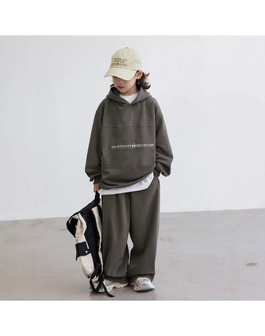 코코아 후드 스웨트 상하 세트 R20697