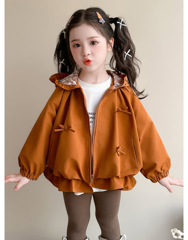 카라멜 후드 벌룬 자켓 R20466