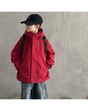 하이넥 배색 쉘 자켓 R21050