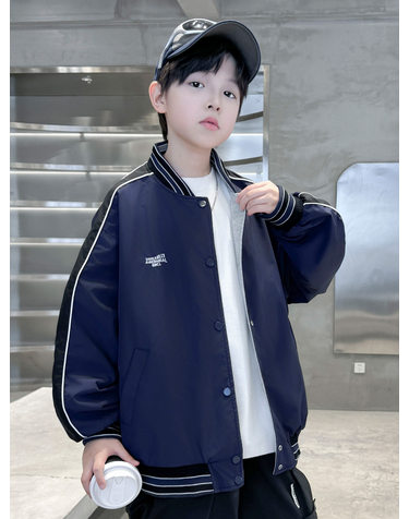 리버시블 배색 바시티 블루종 자켓 R21225