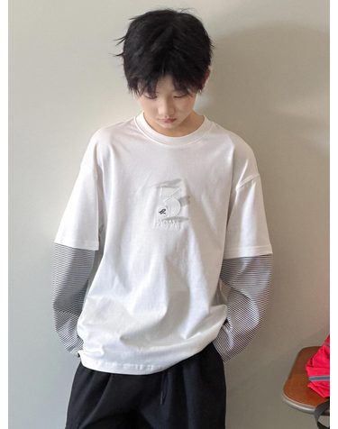 레이어드 슬리브 롱슬리브 티셔츠 R21409