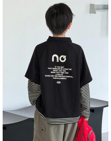 레이어드 폴로 하프 슬리브 티셔츠 R21403