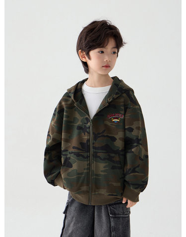 카모 후드 집업 자켓 R21466