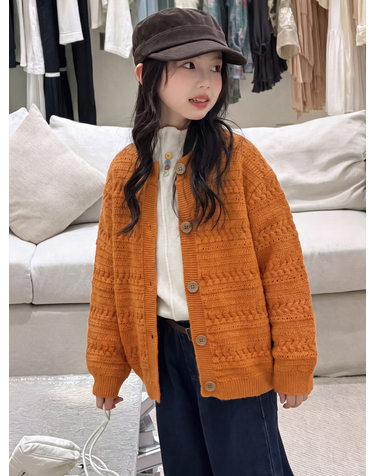 펌킨 케이블 니트 가디건 R21694