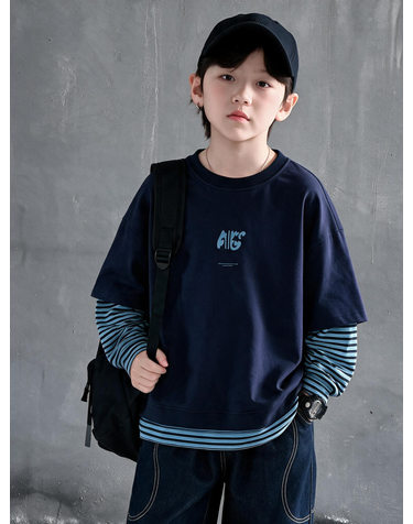 스트라이프 레이어드 롱슬리브 티셔츠 R21772