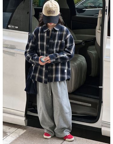빈티지 체크 오버 셔츠 R21715
