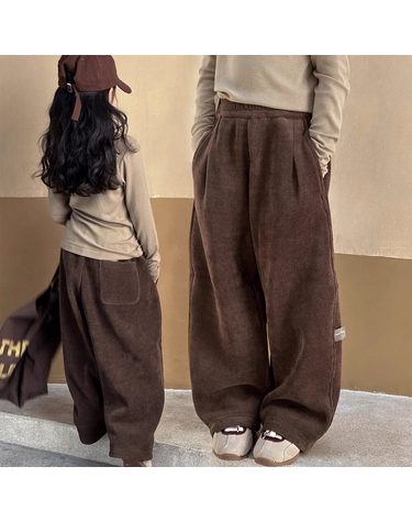 체스트넛 코듀로이 스트레이트 팬츠 R22303