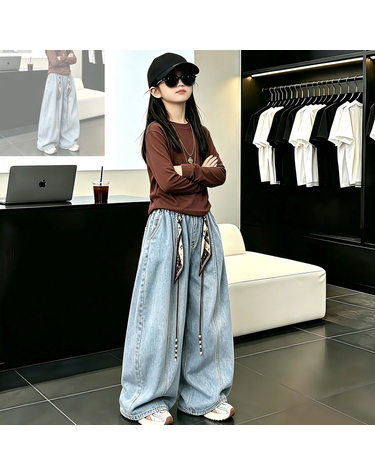 아이스 워시드 와이드 데님 팬츠 R22392