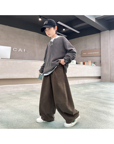 코쿤 실루엣 와이드 팬츠 R22440