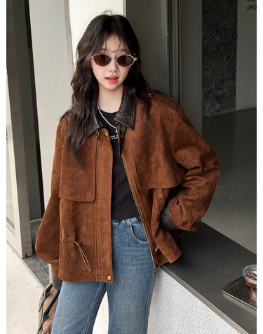 스웨이드 터치 워크 자켓 R23065