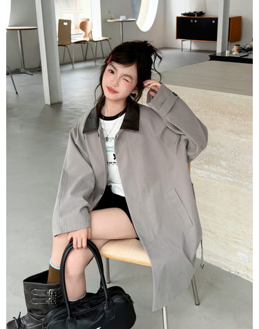 벨티드 롱 트렌치 코트 R23069