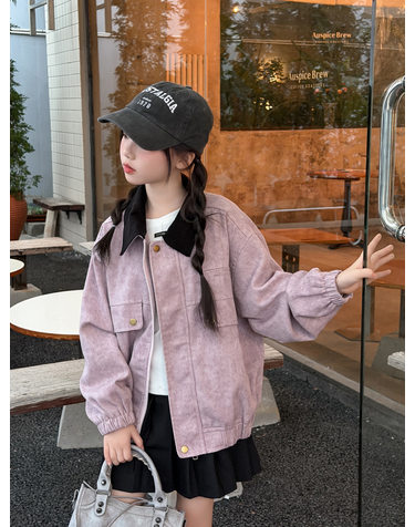 코듀로이 카라 워크 자켓 R23300
