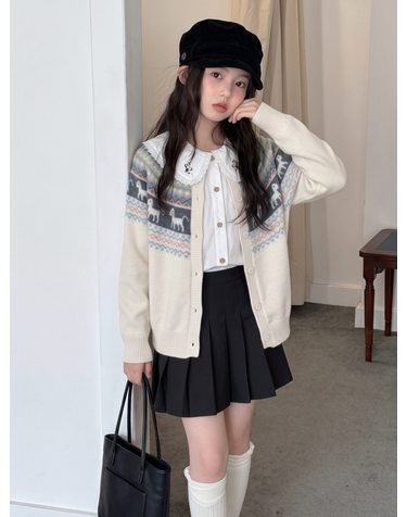 노르딕 요크 아이보리 가디건 R23557