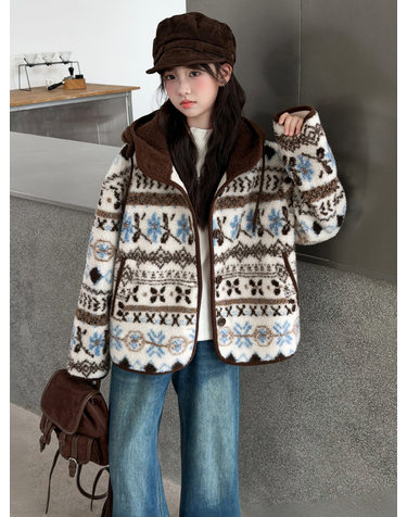 노르딕 보아 후드 집업 자켓 R23718