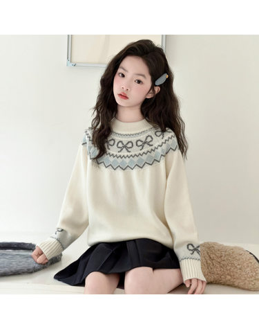 노르딕 리본 요크 니트 R23789