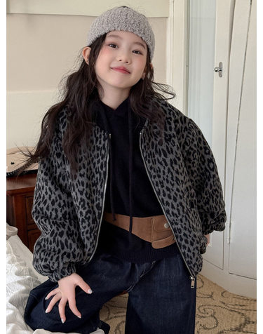 레오파드 패딩 자켓 와이드 팬츠 R26811
