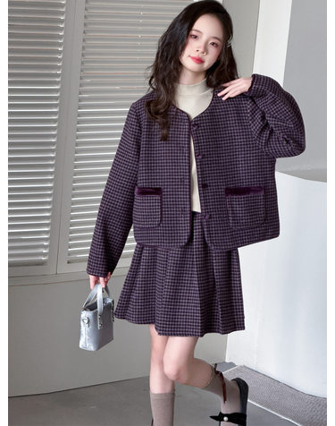 빅토리아 하운드투스 자켓 플리츠스커트 셋업 R26973