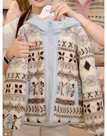 페어아일 플리스 후드 집업 R26775