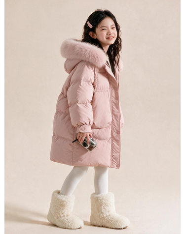 퍼 후드 롱 패딩 코트 R26754