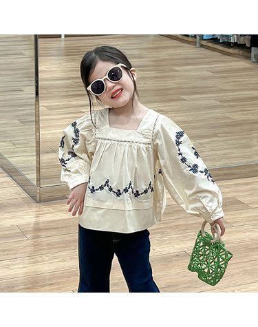 케이틀 스퀘어 퍼프 블라우스 R14791