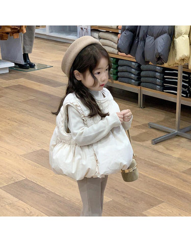 크리미 퍼프 패딩 조끼 R12956