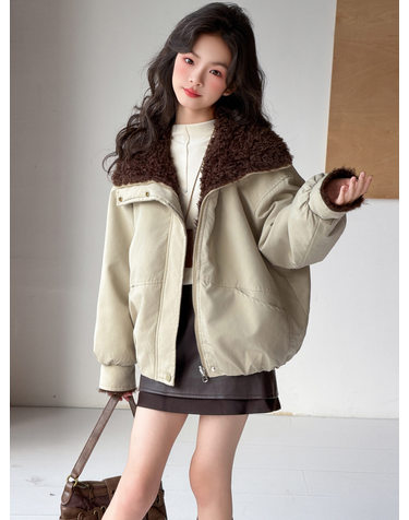 보아 칼라 기모 배트윙 자켓 R27676