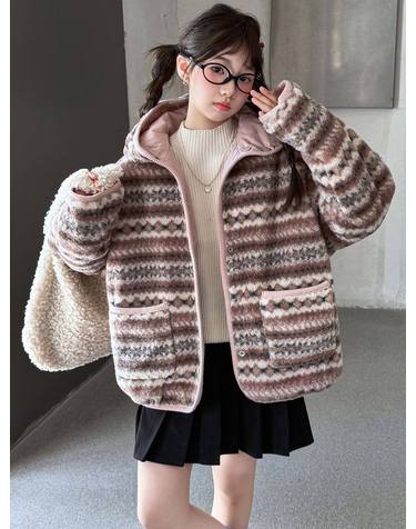 노르딕 패턴 보아 리버서블 후드 자켓 R27649