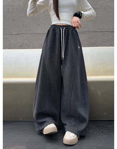 스티치 라인 와이드 스웨트 팬츠 R27928