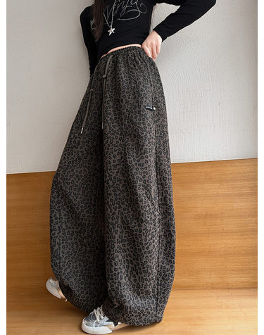 레오파드 와이드 팬츠 R27911