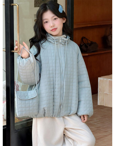 체크 퀼팅 스탠드칼라 경량 자켓 R27725