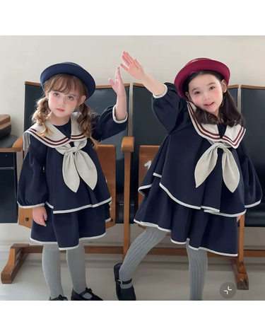 세일러 카라 타이 원피스 R28165