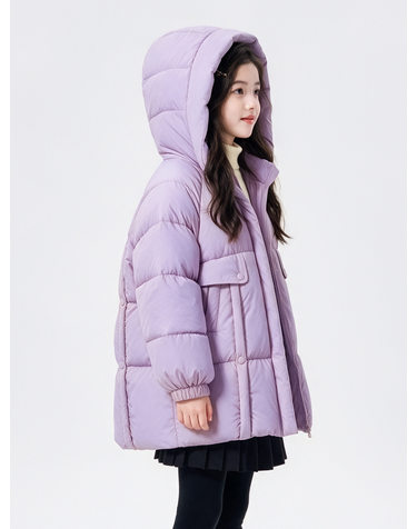 빅포켓 후드 롱 패딩 코트 R27753