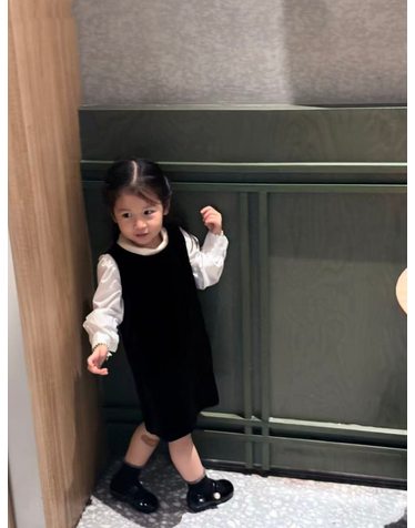 벨벳 민소매 점퍼 원피스 R28333