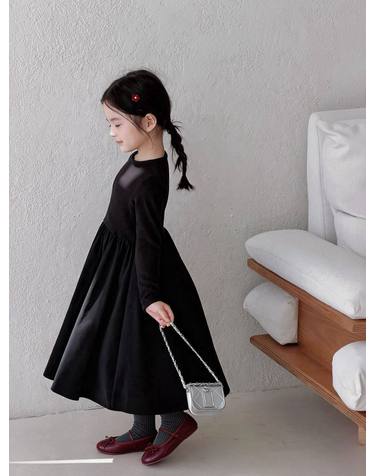 플레어 니트 미디 원피스 R28479