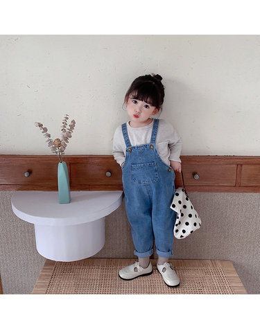 루미에르 데님 서스펜더 팬츠 R4182