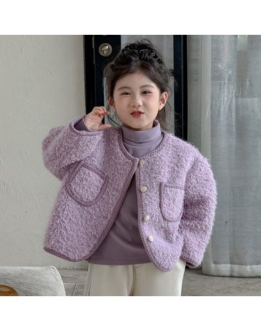 라벤더 보아 포켓 자켓 R28751