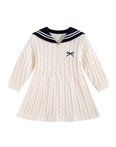세일러 케이블 니트 원피스 R28826