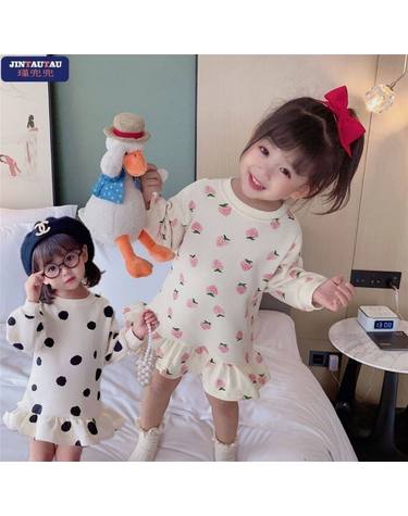 프릴 밑단 스웨트 원피스 R29007