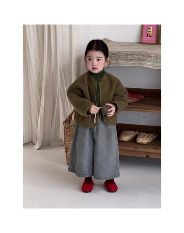 올리브 보아 재킷 와이드 데님 3종 셋업 R29405