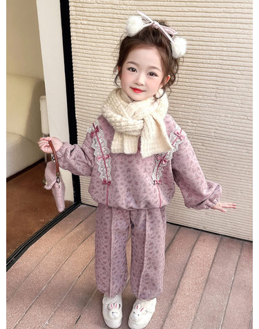 모브 프릴 기모 스웨트 셋업 R29370