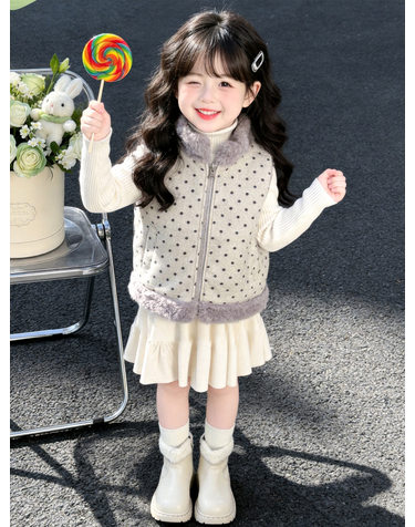 도트 보아 리버시블 베스트 R29363