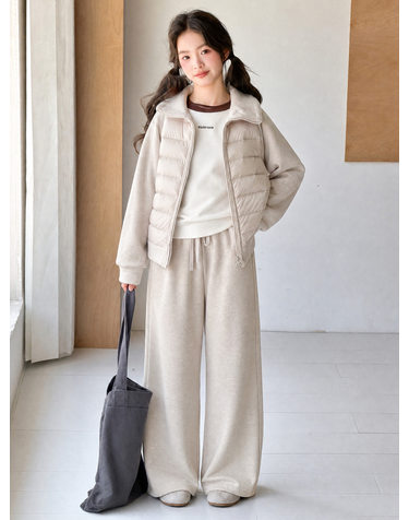 퀼팅 베스트 와이드 팬츠 3종 셋업 R29694